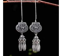 GGYTMQL eardrop for women style exaggerated tassel earrings s handmade long wrap earringsa, 925