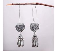 GGYTMQL eardrop for women style exaggerated tassel earrings s handmade long wrap earringsa, 925
