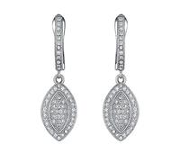 GGYTMQL earring women sliver earrings teardrop waterdrop micro pave clear zircon delicate fine jewelry
