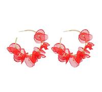 GGYTMQL earrings for women, blue petals, jewelry for summer vacation, beautiful jewelry.