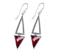 GGYTMQL Earrings for Women, Eardrop Earrings For Women Classic Thai S Earrings Jewelry Faceted Red Garnet Garnet Earrings, 92