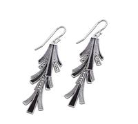 GGYTMQL Earrings for Women, Earrings Eardrop Earrings For Women S Thai Handmade Fall Winter Matches All Thin Black Lacquer Earrings, A