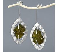 GGYTMQL Earrings for Women, European Aquamarine Tourmaline Eardrop Earrings Raw S Women's Earrings Lady CreativityYellow