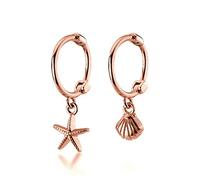 GGYTMQL Earrings for Women, Luxury Starfish Shell Asymmetric Hoop Earring For Women Simple Wedding Earring Fine Jewelry Gift