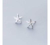 GGYTMQL Earrings for Women, S925 Earrings Female Han Sen Diamond Sweet Small Starfish Pretty Star Earrings Female One pair