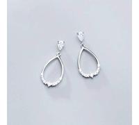 GGYTMQL Earrings for Women, S925 Earrings Female Korean Style Fashion Art Style Hollow Diamond Drop Earrings TemperamentOne Pair