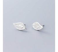 GGYTMQL Earrings for Women, S925 Earrings Female Korean Style Simple Literary Style Hollow Leaf Diamond Fashion Earrings rose