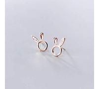 GGYTMQL Earrings for Women, S925 Hansen Women's White Earrings Sweet Literary Style Animal Cute Rabbit Earrings