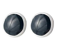 GGYTMQL Earrings for Women, S925 Korean Women's Earrings Simple Round Black Epoxy Earrings Women0.4cm
