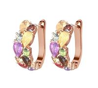 GGYTMQL Earrings for Women, Silicone Hoop Earrings Color Rhinestone Earrings Thin Dangle Elegant Rhinestone Earrings Wedding Women Accessories Jewelry Earrings For Earrings Sets for Multiple Piercings