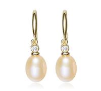GGYTMQL Earrings for Women, Simple And Retro S925 Earrings Freshwater Pearl Jewelry Earrings, Purple,