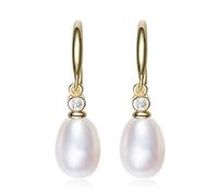 GGYTMQL Earrings for Women, Simple And Retro S925 Earrings Freshwater Pearl Jewelry Earrings, Purple,