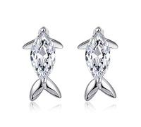 GGYTMQL Earrings for Women, Small Fish Shape Earrings with Zircon Earrings For Women Fashion, Earring,