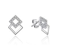GGYTMQL Earrings for Women, Sterling Earrings Short Geometric Earrings with Zircon Simple Earrings, 925 earrings,