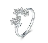 GGYTMQL Earrings for Women??Women Open Ring 925 Sterling metal Daisy Clear Adjustable Finger Rings for Women Wedding Engagement Jewelry