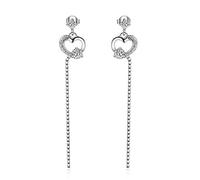 GGYTMQL Earrings for Women, Zircon Earring Heart Shaped Ear Wire Heart Shaped Ear Cuff Hypoallergenic, Tray,
