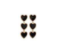 GGYTMQL Earrings Heart Shape Chain Earrings Bohemian Enamel Love Heart Long Drop Earrings Red Black Heart Shape Drop Earrings Women's Jewelry Earrings