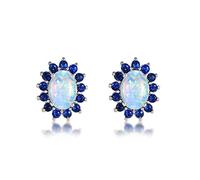GGYTMQL Earrings Purple Green Blue Zircon Stud Earrings Wedding Earrings for Women Jewelry High-end earrings