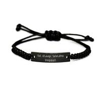 GGYTMQL Eat. Sleep. Welding. Repeat. Black Rope Bracelet, Welding Engraved Bracelet, Best Gifts for Welding