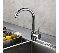 GGYTMQL Electroplating Kitchen Faucet All Copper Kitchen Sink Faucet Hot and Cold Water Mixer Electroplating Single Handle Rotatable Single-Joint