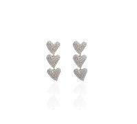 GGYTMQL elegant and exquisite drop women's engagement jewelry with zirconia heart shape pendant accessories earrings