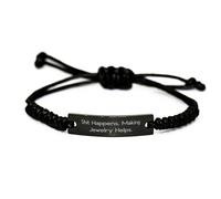 GGYTMQL Epic Jewelry Making Black Rope Bracelet, Happens. Making Jewelry Helps, Present for Friends, Brilliant Gifts from