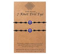 GGYTMQL Evil Eye Bracelet for Women 7 Knot Lucky Bracelets Adjustable Red String Bracelets for Women Men