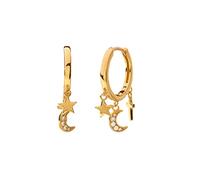 GGYTMQL Exquisite Star Moon Pendant Drop Earrings For Women Piercing Earrings Jewelry Pendientes