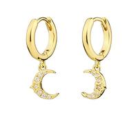 GGYTMQL Exquisite Star Moon Pendant Drop Earrings For Women Piercing Earrings Jewelry Pendientes