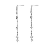 GGYTMQL Exquisite Zircon-studded Star And Moon Temperament Small Piercing Earring Earngs Jewelry Pendientes