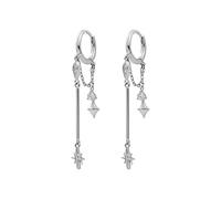 GGYTMQL Exquisite Zircon-studded Star And Moon Temperament Small Piercing Earring Earngs Jewelry Pendientes
