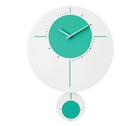 GGYTMQL Family Nordic Style Wall Clock Living Room Home Fashion Personality Pendulum Wall Clock Creative Clock Wall Art Decoration 38cm/15in Wall Hanging (Green 38cm/15in)