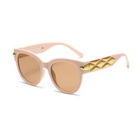 GGYTMQL Fashion Cat's Eye Big Frame Fried Dough Twists Wide Leg Sunglasses Women's Vintage Premium Sunvisor UV400