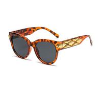 GGYTMQL Fashion Cat's Eye Big Frame Fried Dough Twists Wide Leg Sunglasses Women's Vintage Premium Sunvisor UV400