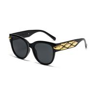 GGYTMQL Fashion Cat's Eye Big Frame Fried Dough Twists Wide Leg Sunglasses Women's Vintage Premium Sunvisor UV400