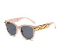GGYTMQL Fashion Cat's Eye Big Frame Fried Dough Twists Wide Leg Sunglasses Women's Vintage Premium Sunvisor UV400