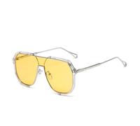 GGYTMQL Fashion Double Beam Large Frame Polygonal Sunglasses Fashion Glasses