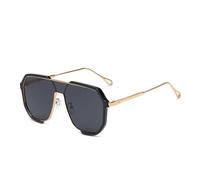 GGYTMQL Fashion Double Beam Large Frame Polygonal Sunglasses Fashion Glasses