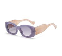 GGYTMQL Fashion Oval Women Glasses Retro Gradient Shades Uv400 Men Wide Legs