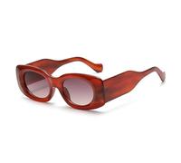 GGYTMQL Fashion Oval Women Glasses Retro Gradient Shades Uv400 Men Wide Legs
