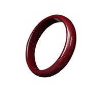 GGYTMQL Fashion Round Cinnabar Bangle Bracelet for Women Chinese Feng Shui Vermilion Red Bangle Bracelets for Good Luck Wealth Healing Protection Amulet Woman Birthday Gift