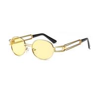 GGYTMQL Fashion Round Sunglasses Women Men Vintage Metal Frame Steampunk Sun Glasses Men Shades UV400