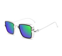 GGYTMQL Fashion Square Metal Men Sunglasses Vintage Anti-reflective Mirror Glasses Classic Design Women Sun Glasses Uv400