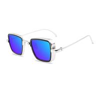 GGYTMQL Fashion Square Metal Men Sunglasses Vintage Anti-reflective Mirror Glasses Classic Design Women Sun Glasses Uv400