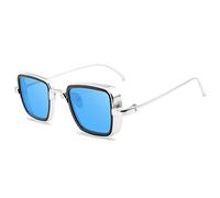 GGYTMQL Fashion Square Metal Men Sunglasses Vintage Anti-reflective Mirror Glasses Classic Design Women Sun Glasses Uv400
