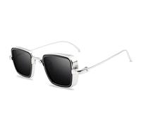 GGYTMQL Fashion Square Metal Men Sunglasses Vintage Anti-reflective Mirror Glasses Classic Design Women Sun Glasses Uv400