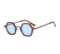 GGYTMQL Fashion Women Sunglasses Shades UV400 Retro Clear Ocean Gradient Lens Trending Men Punk Polygon Square Sun Glasses