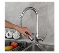 GGYTMQL Faucet, Grey Pull Down Kitchen Faucet Single-Handle High Arc Swan-Neck Modern Kitchen Sink Faucets Mixer with Storage Rack Beauty Comes