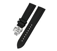 GGYTMQL FKM WatchBand 19mm 20mm 21mm 22mm For Colorful Soft Fluorine Rubber Watch Strap Butterfly Clasp