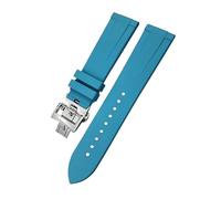 GGYTMQL FKM WatchBand 19mm 20mm 21mm 22mm For Colorful Soft Fluorine Rubber Watch Strap Butterfly Clasp